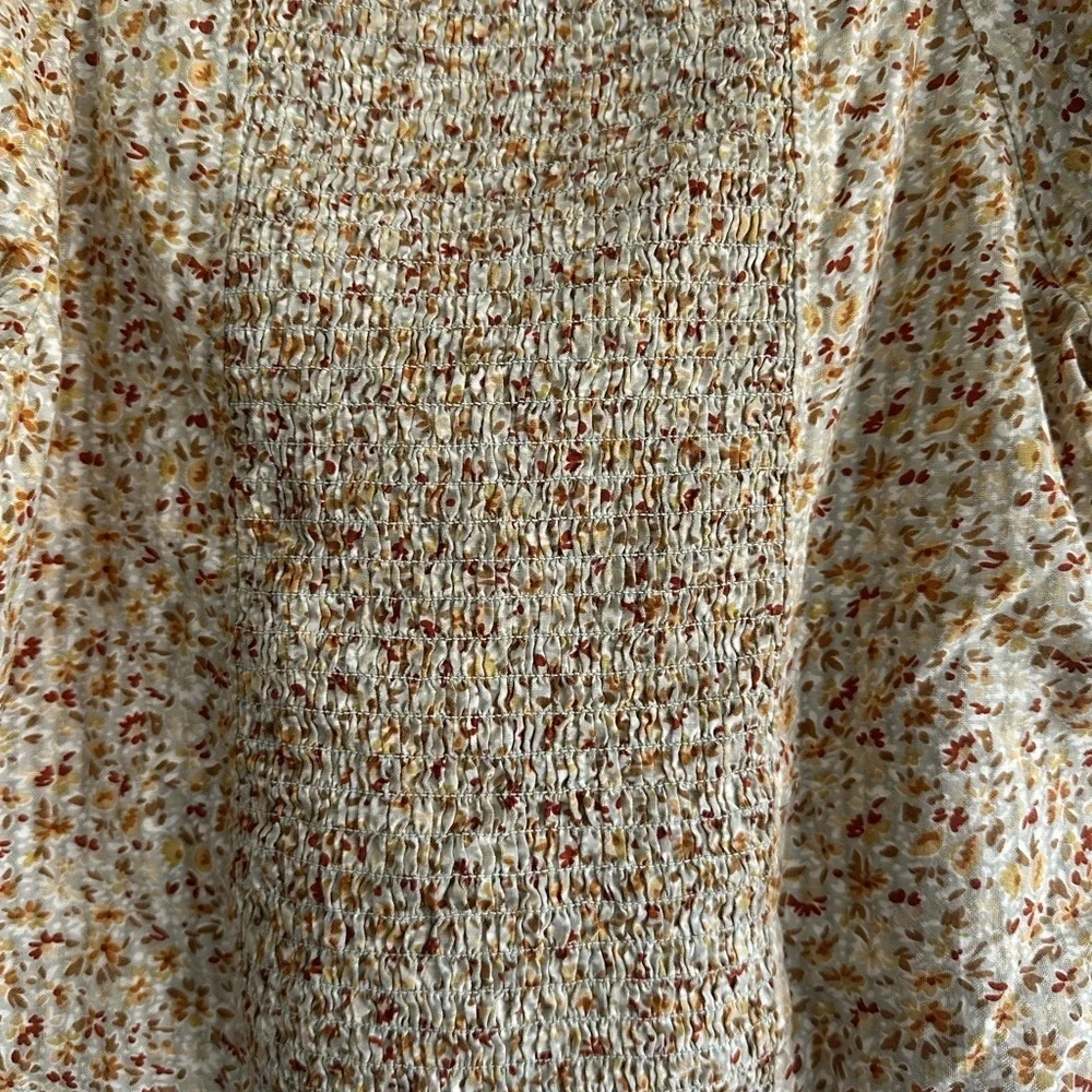 NWOT Madewell Hopewell Puff-Sleeve Crop Top in Cottage Garden